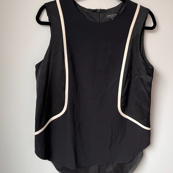 Rag & Bone Sleeveless Top Size Medium Pin Stripe - Picture 3 of 8